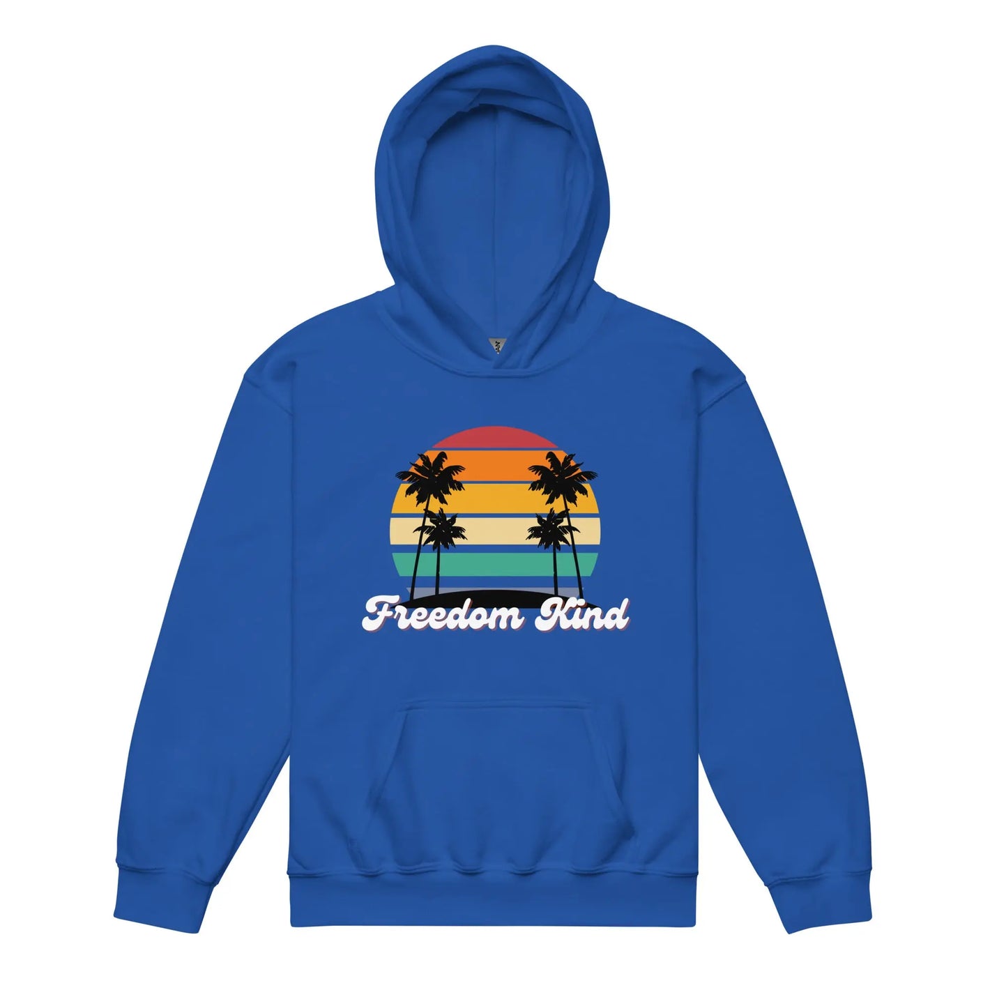 Freedom Kind Beach Sunset Youth heavy blend hoodie - Image #1