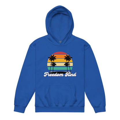Freedom Kind Beach Sunset Youth heavy blend hoodie - Image #1