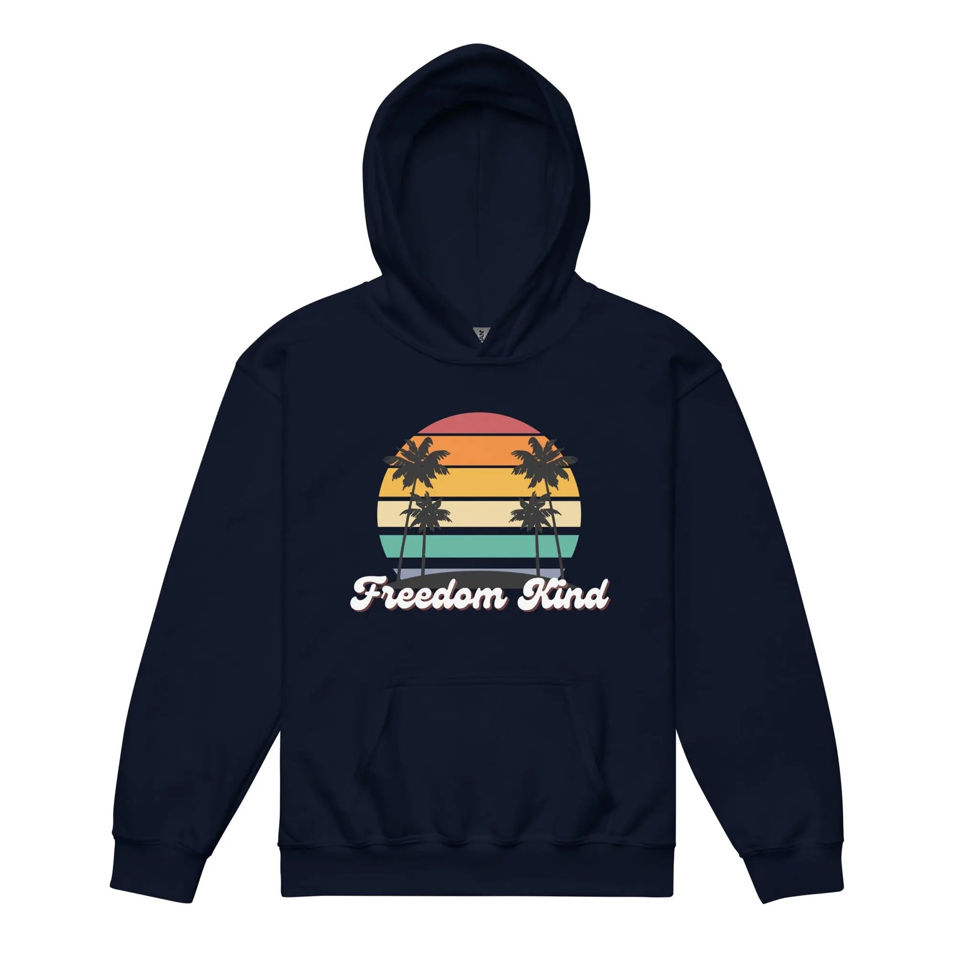 Freedom Kind Beach Sunset Youth heavy blend hoodie - Image #3