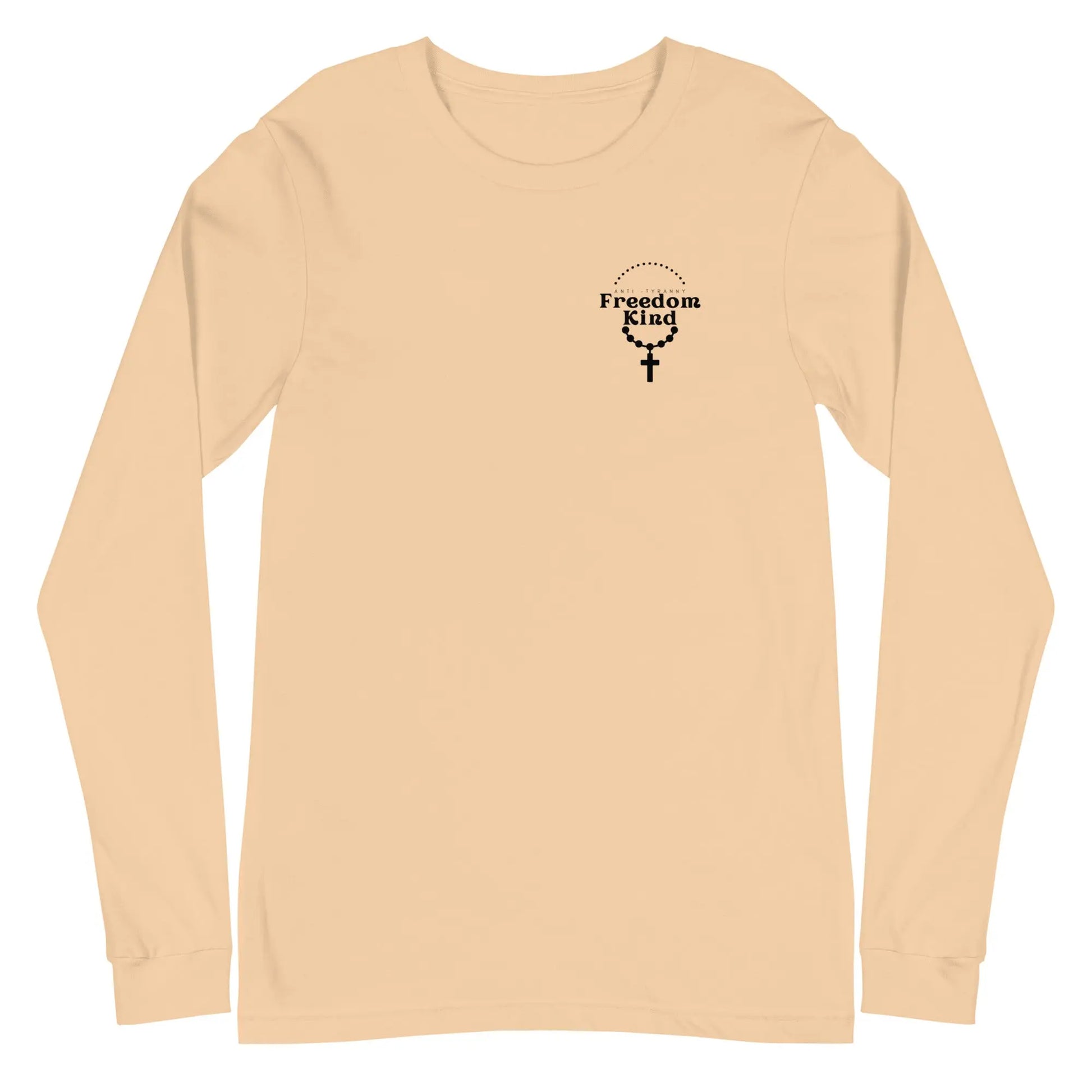 Unisex Long Sleeve Tee with Rosary Design | Freedom Kind Apparel - Image #25