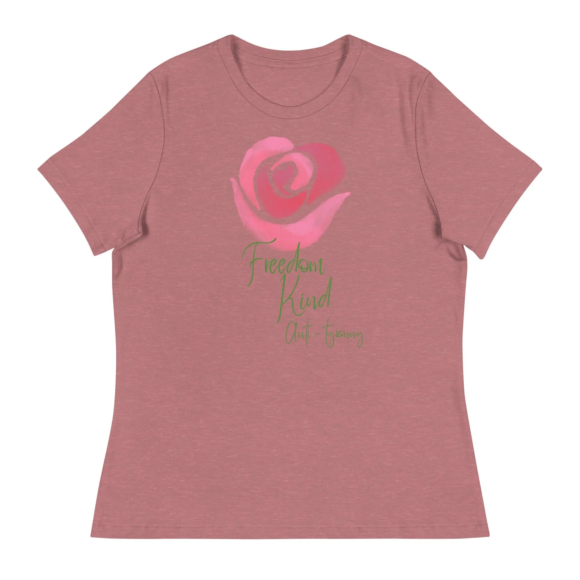 Women's Relaxed T-Shirt with Rose Design | Freedom Kind Apparel - Image #11