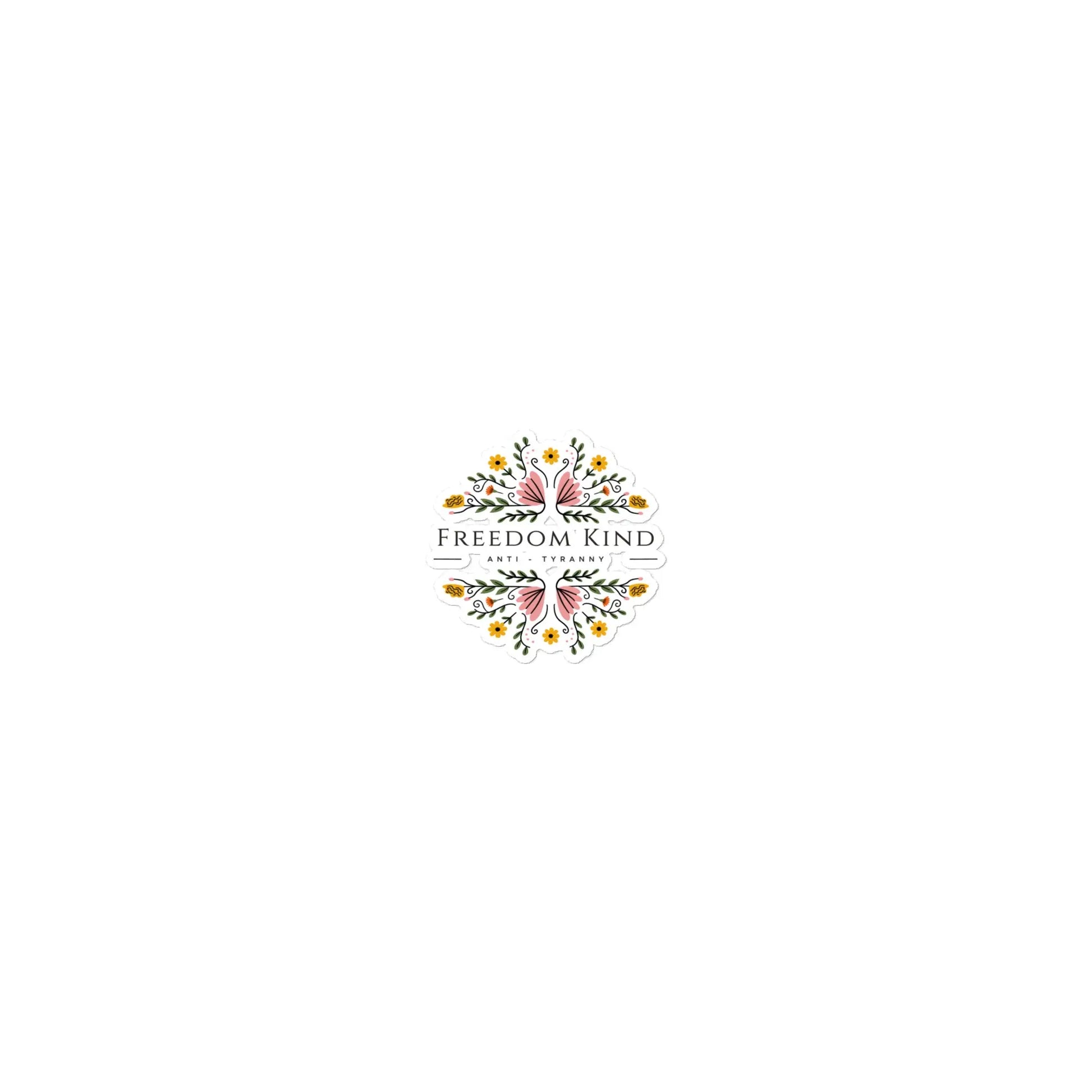 Anti-Tyranny Floral Logo Bubble-free Stickers | Freedom Kind - Image #4