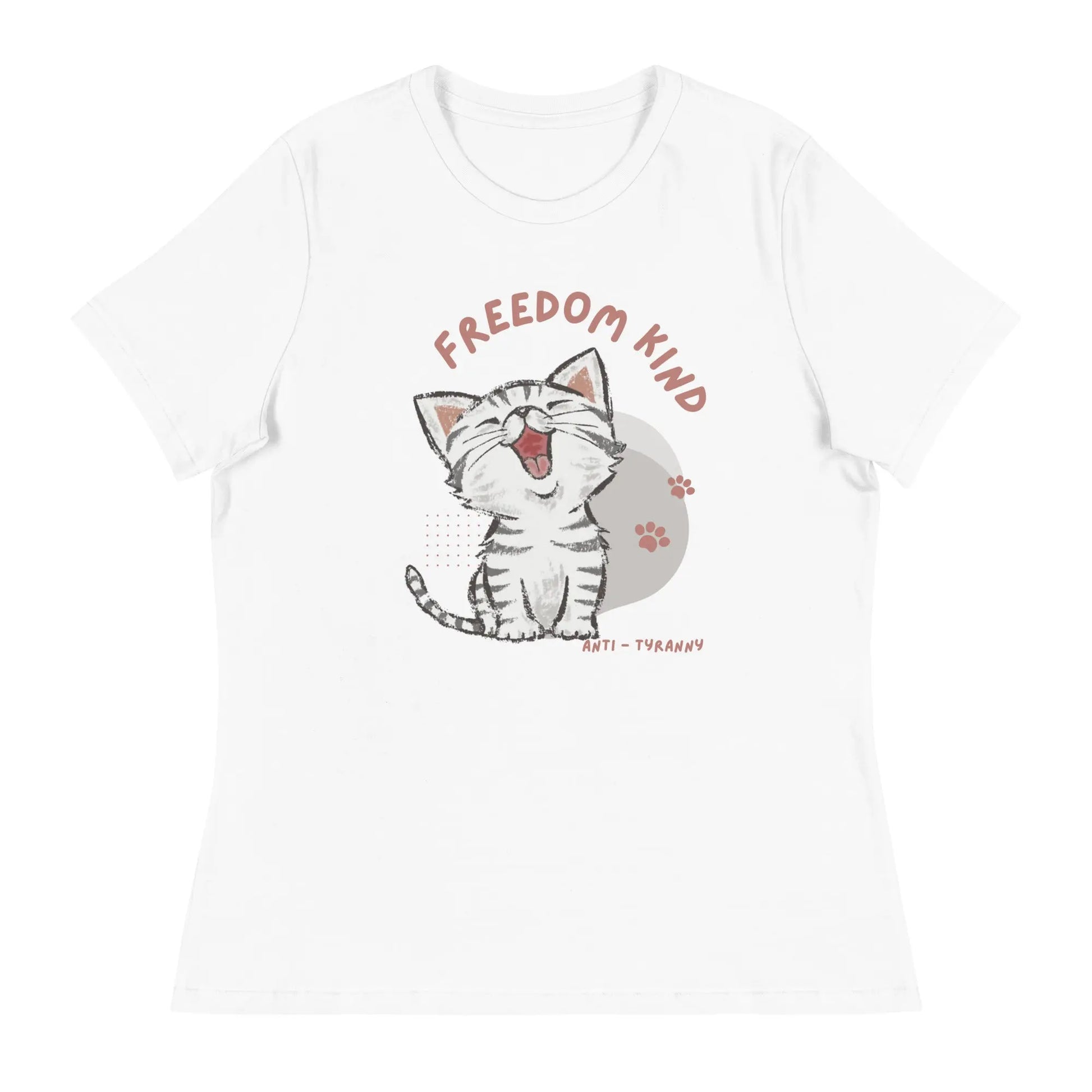 Freedom Kind Anti - Tyranny Kitten Women's Relaxed T-Shirt - Image #31