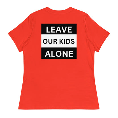 Freedom Kind "Leave Our Kids Alone" Women's Relaxed T-Shirt - Image #11