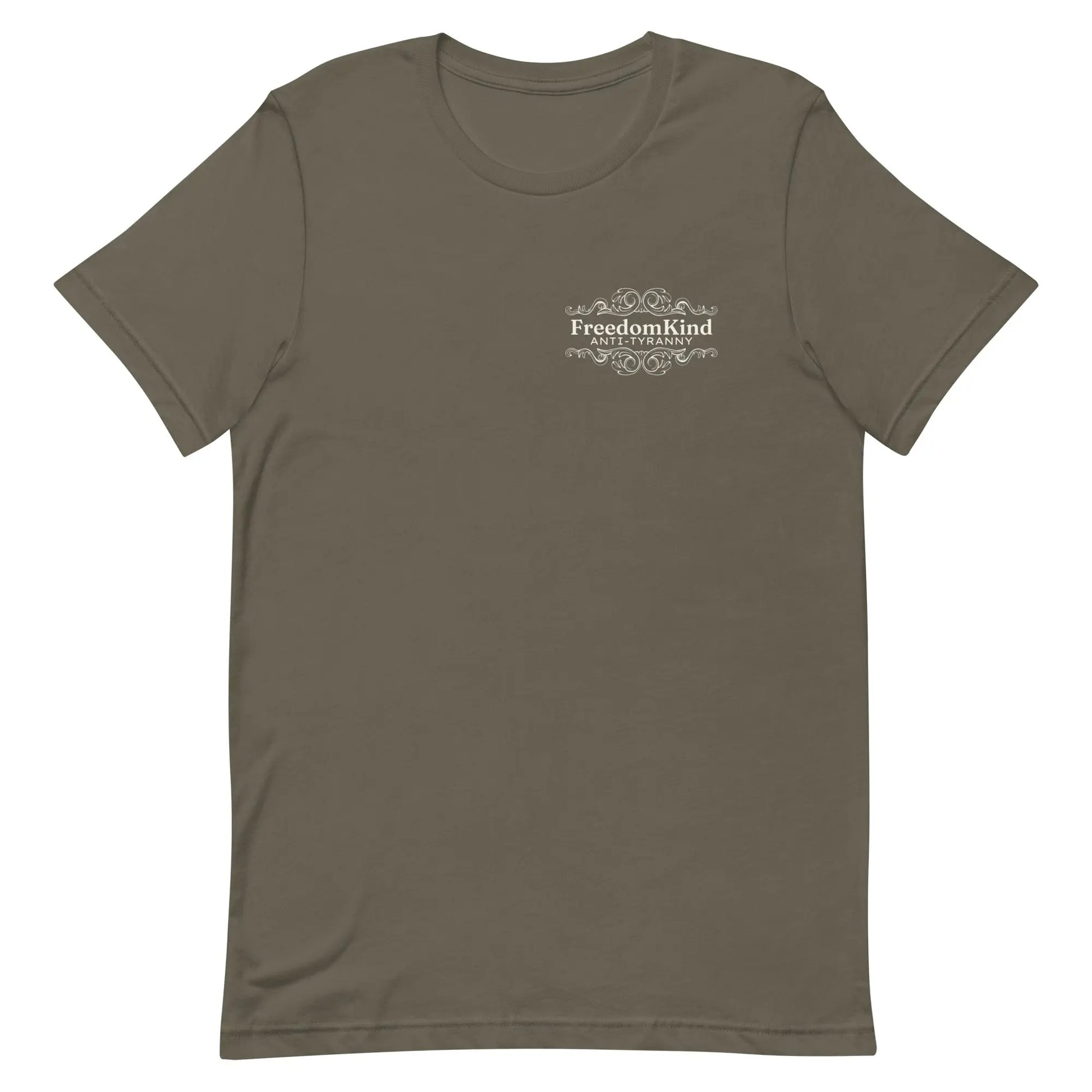 Freedom Kind Anti - Tyranny Scroll Logo T-shirt - Image #5