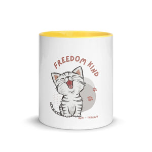 Freedom Kind Anti - Tyranny Kitten Mug with Color Inside - Image #1