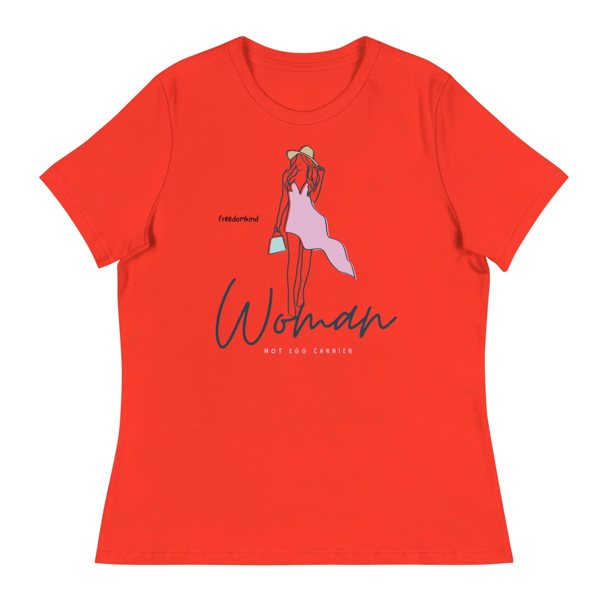 Women's Relaxed T-Shirt: 'Motherhood in Progress' | 'I'm Not Carrying an Egg, It's a Baby!' | Freedom Kind - Image #2