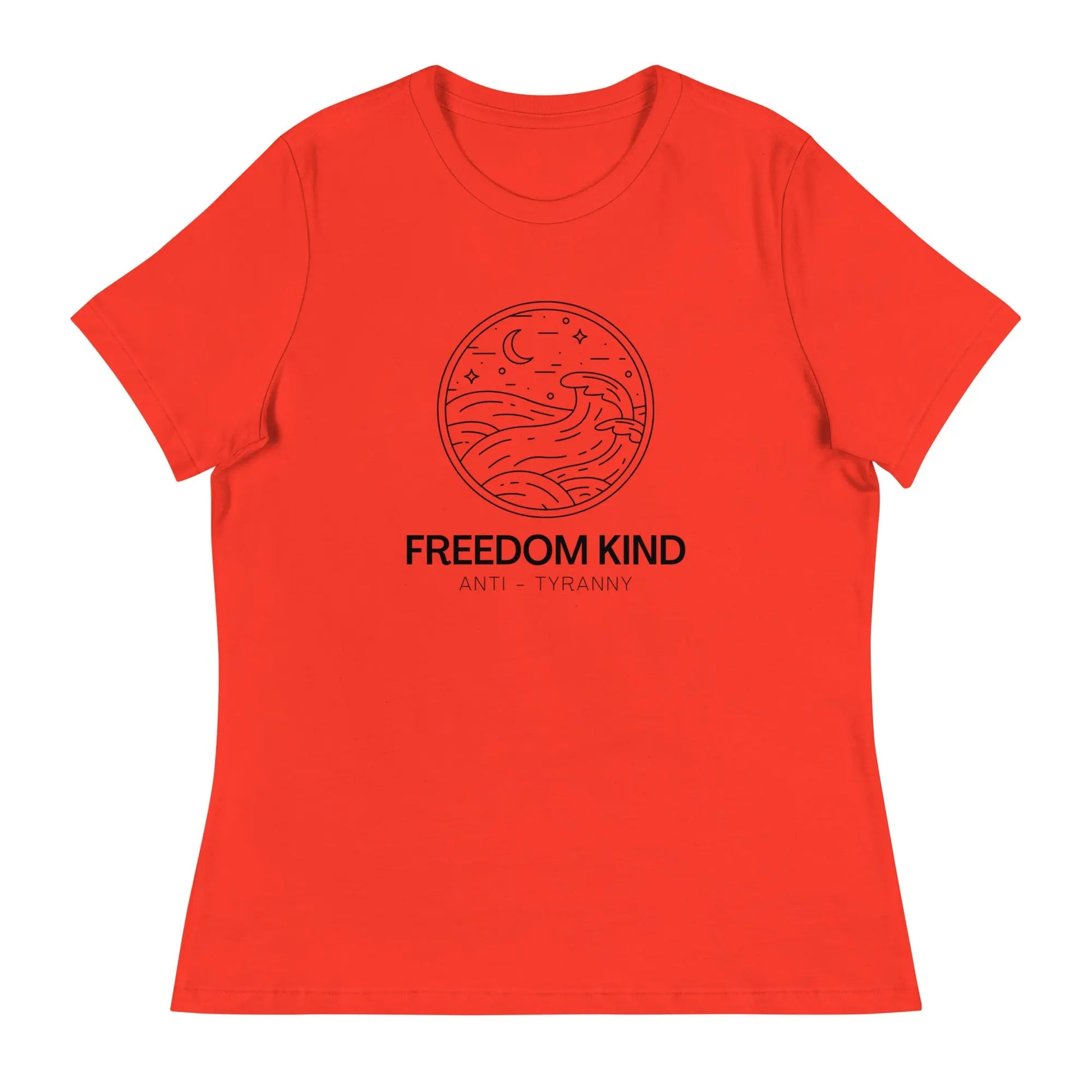Women's Relaxed T-Shirt: Night Seas | Freedom Kind Apparel - Image #2