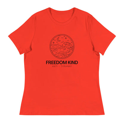 Women's Relaxed T-Shirt: Night Seas | Freedom Kind Apparel - Image #2