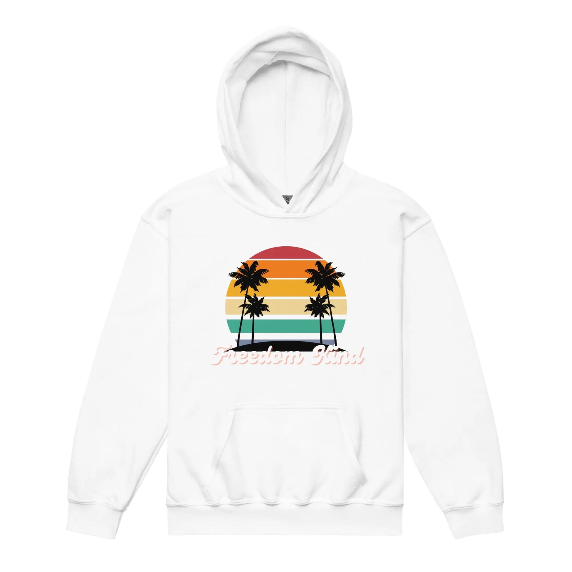 Freedom Kind Beach Sunset Youth heavy blend hoodie - Image #4