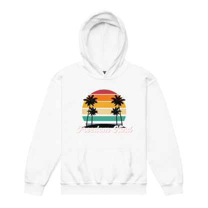 Freedom Kind Beach Sunset Youth heavy blend hoodie - Image #4