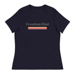 Freedom Kind Anti - Tyranny Sunset Banner Women's Relaxed T-Shirt - Image #2