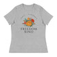 Freedom Kind Anti - Tyranny Spring Flowers Women's Relaxed T-Shirt - Image #14