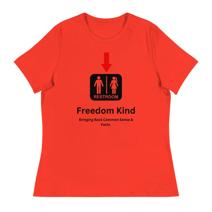 Just a Restroom Sign Women's Relaxed T-Shirt | Freedom Kind Apparel - Image #2
