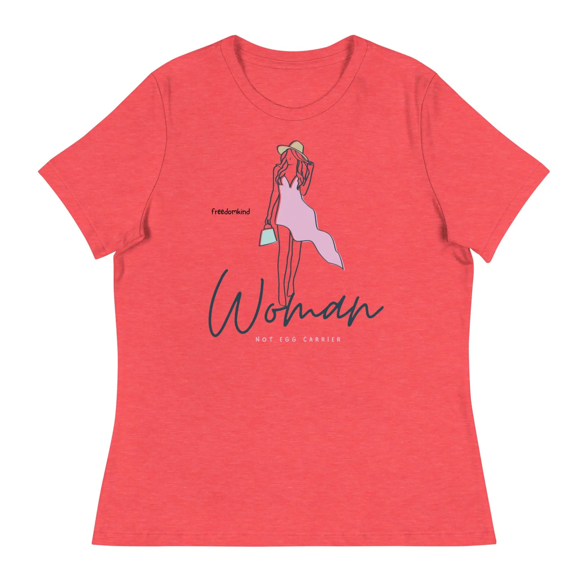 Women's Relaxed T-Shirt: 'Motherhood in Progress' | 'I'm Not Carrying an Egg, It's a Baby!' | Freedom Kind - Image #4
