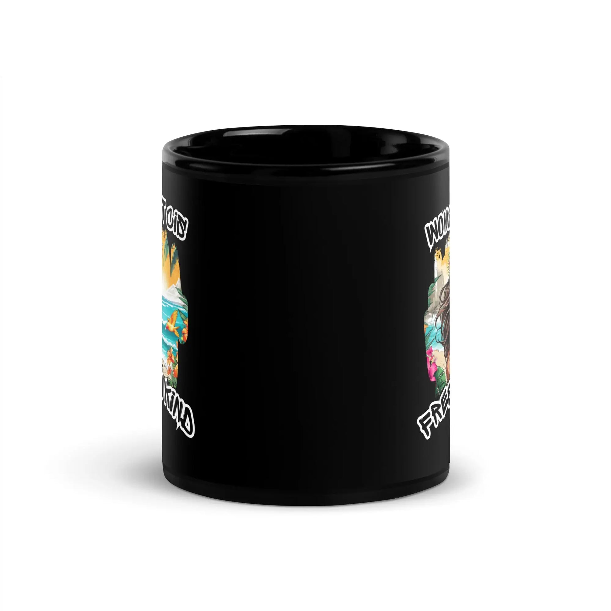 Women Not Cis Black | Freedom Kind Glossy Mug - Image #3