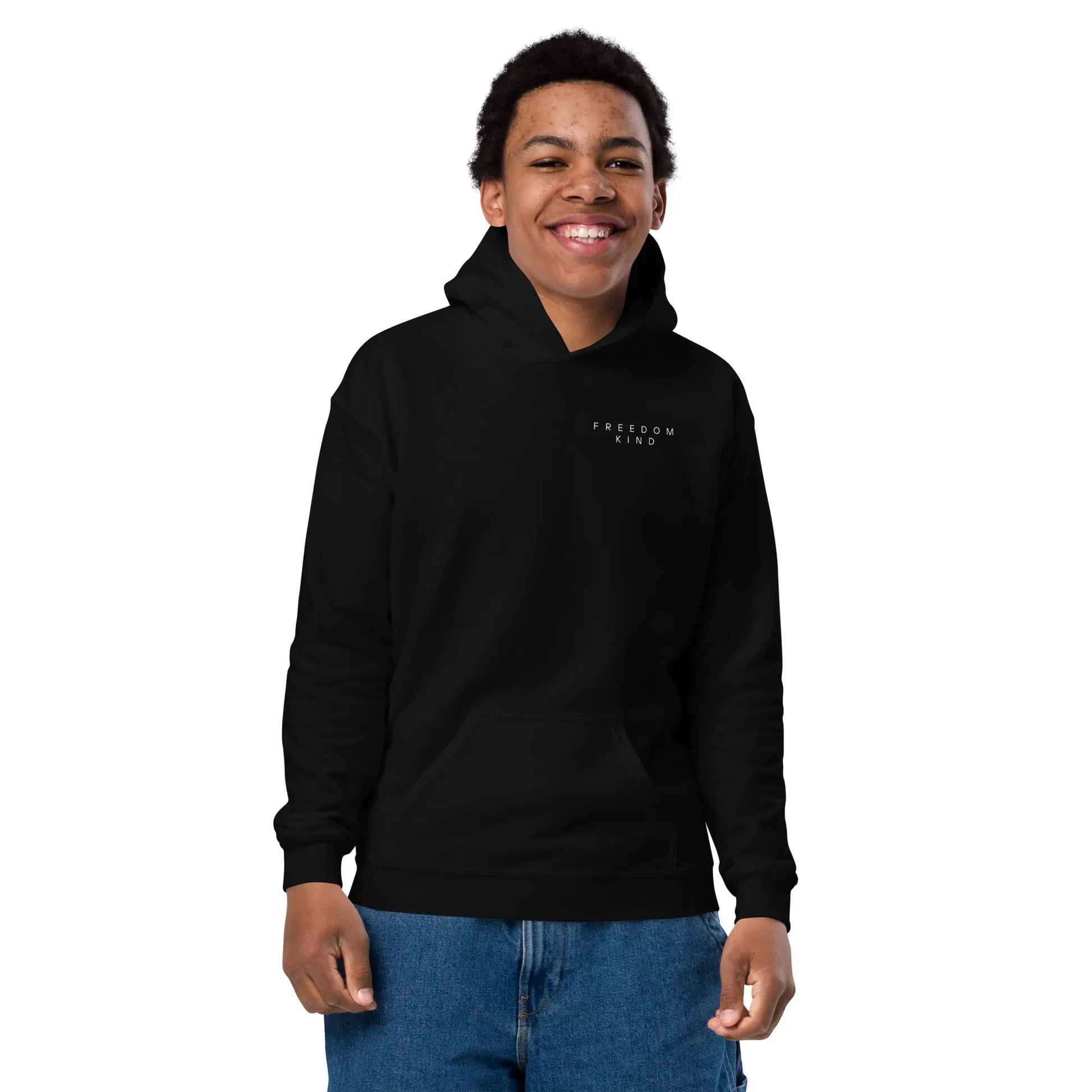 Youth Heavy Blend Hoodie: Human Kind | Freedom Kind Apparel - Image #3