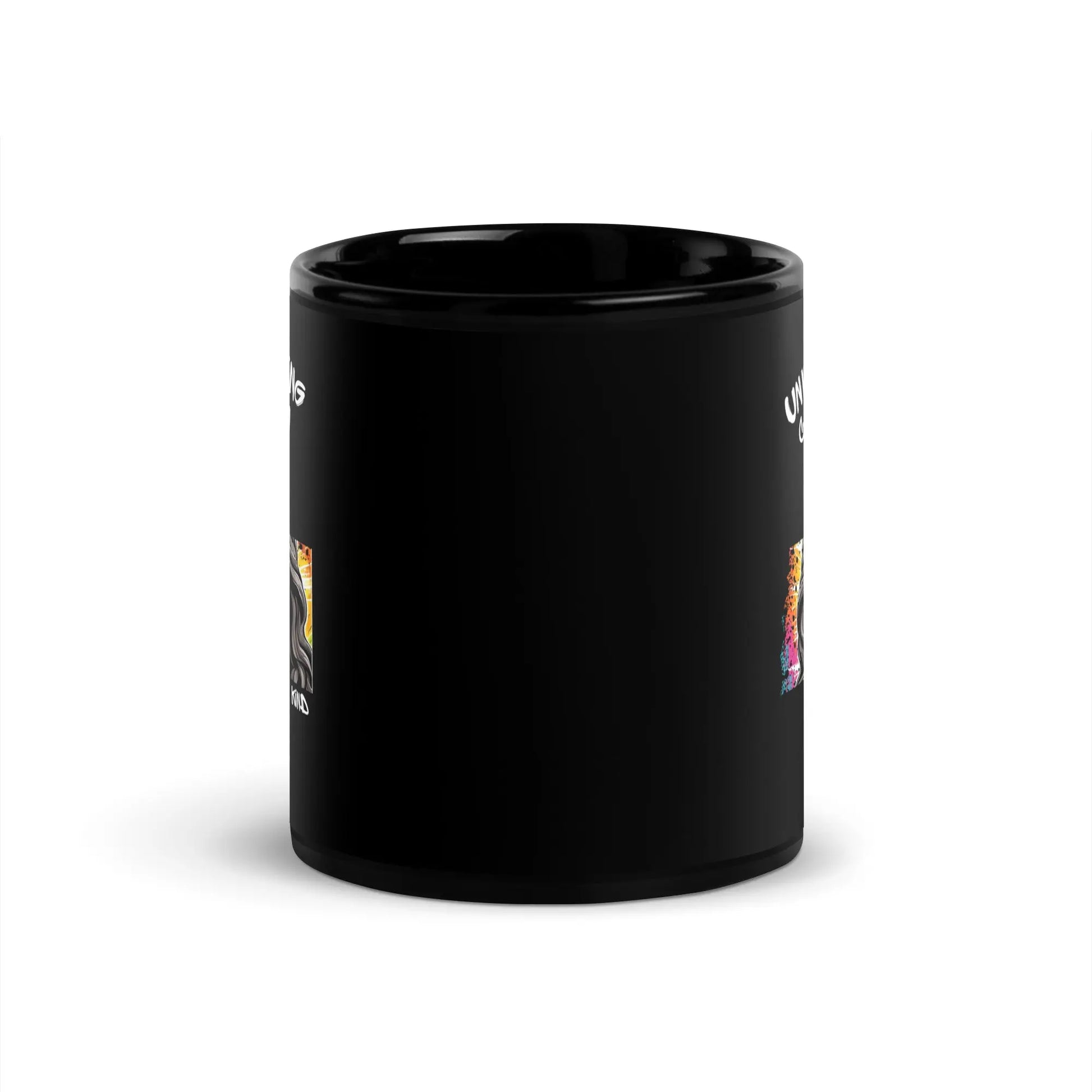 Unwavering Christian Jesus Cross | Freedom Kind Black Glossy Mug - Image #3