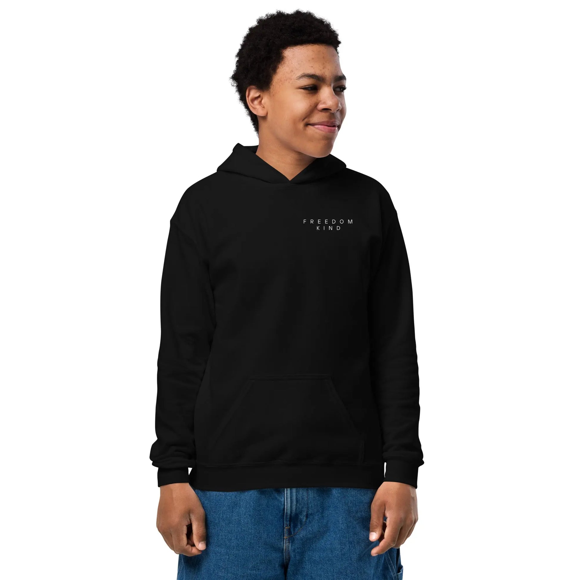 Youth Heavy Blend Hoodie: Human Kind | Freedom Kind Apparel - Image #2