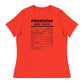 FK Food Label Women's Relaxed T-Shirt | Freedom Kind Apparel - Image #2