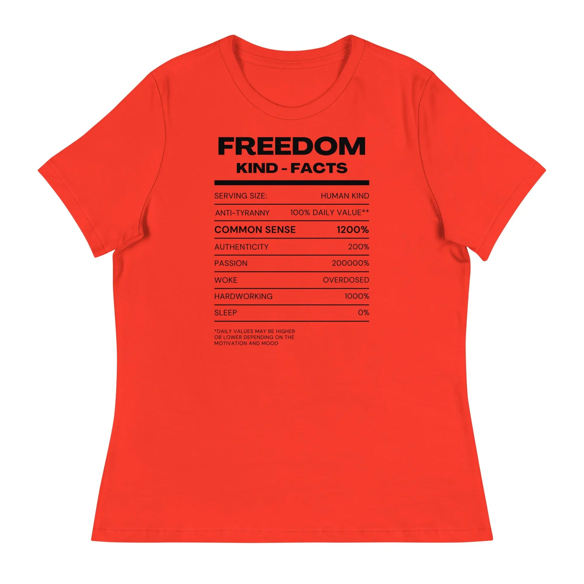 FK Food Label Women's Relaxed T-Shirt | Freedom Kind Apparel - Image #2