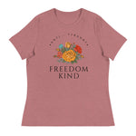 Freedom Kind Anti - Tyranny Spring Flowers Women's Relaxed T-Shirt - Image #6