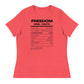 FK Food Label Women's Relaxed T-Shirt | Freedom Kind Apparel - Image #4