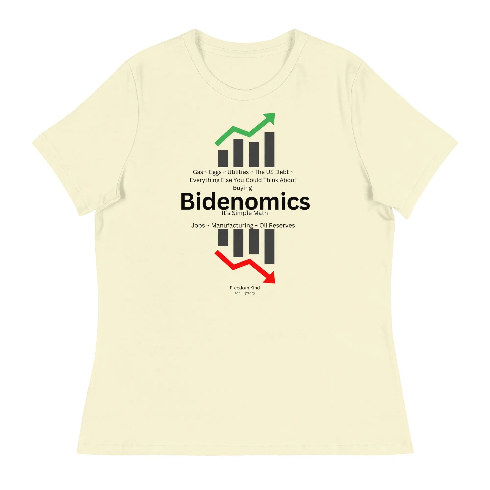 Women's Relaxed T-Shirt: Bidenomics 'It's Simple Math' | Freedom Kind Apparel - Image #25