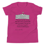 Youth Short Sleeve T-Shirt with Charles de Montesquieu Quote | Freedom Kind Apparel - Image #4