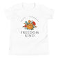 Freedom Kind Anti - Tyranny Spring Flowers Youth Short Sleeve T-Shirt - Image #10