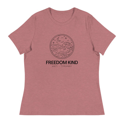 Women's Relaxed T-Shirt: Night Seas | Freedom Kind Apparel - Image #8