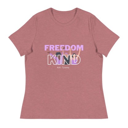 Women's Relaxed T-Shirt: Anti-Tyranny Celebration | Freedom Kind Apparel - Image #4