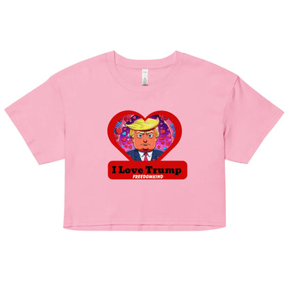 I love Trump 2 | Women’s crop top - Image #1