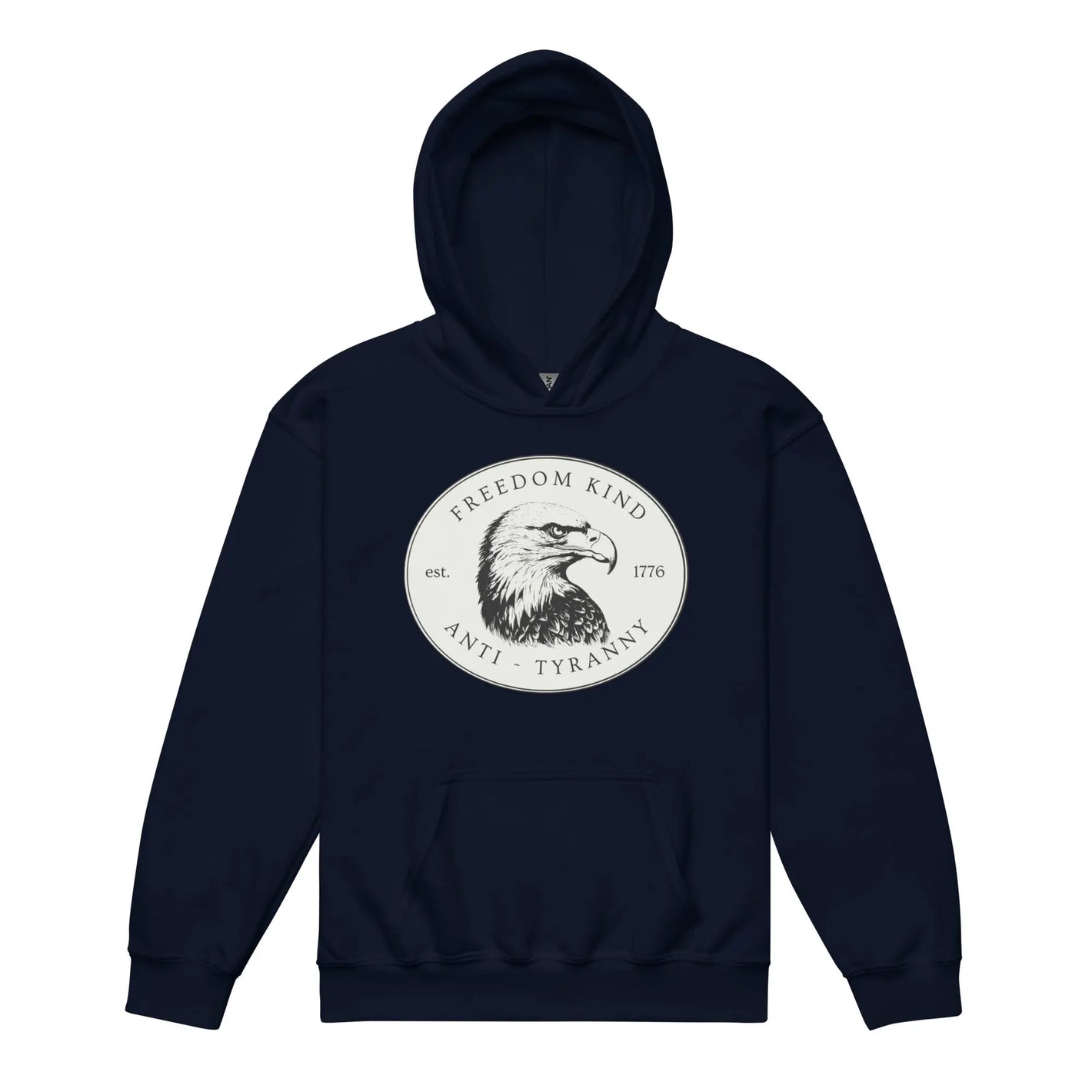 Freedom Kind Bald Eagle Logo Youth heavy blend hoodie - Image #1