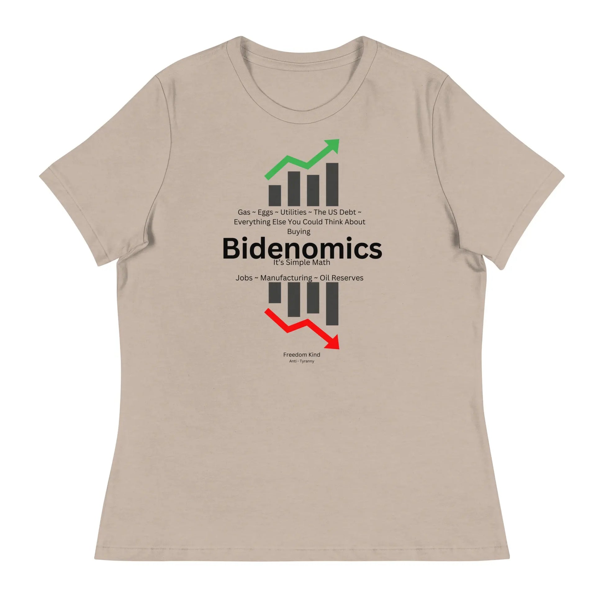 Women's Relaxed T-Shirt: Bidenomics 'It's Simple Math' | Freedom Kind Apparel - Image #17