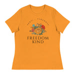 Freedom Kind Anti - Tyranny Spring Flowers Women's Relaxed T-Shirt - Image #10