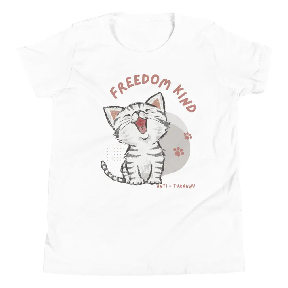 Freedom Kind Anti - Tyranny Kitten Youth Short Sleeve T-Shirt - Image #9