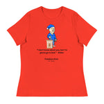 Joe Biden Quote Women's Relaxed T-Shirt: 'I Don't Know About You, But I'm Gonna Go To Bed.' | Freedom Kind - Image #2