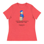 Joe Biden Quote Women's Relaxed T-Shirt: 'I Don't Know About You, But I'm Gonna Go To Bed.' | Freedom Kind - Image #3