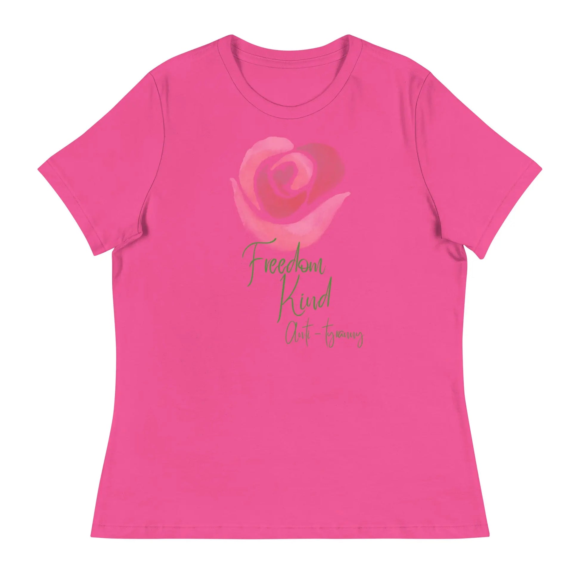 Women's Relaxed T-Shirt with Rose Design | Freedom Kind Apparel - Image #9