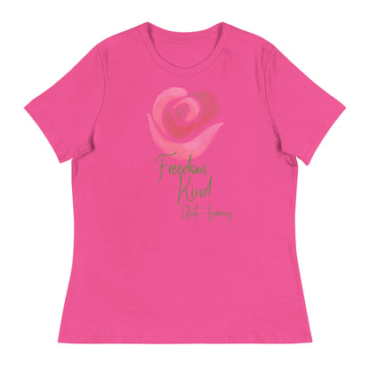 Women's Relaxed T-Shirt with Rose Design | Freedom Kind Apparel - Image #9