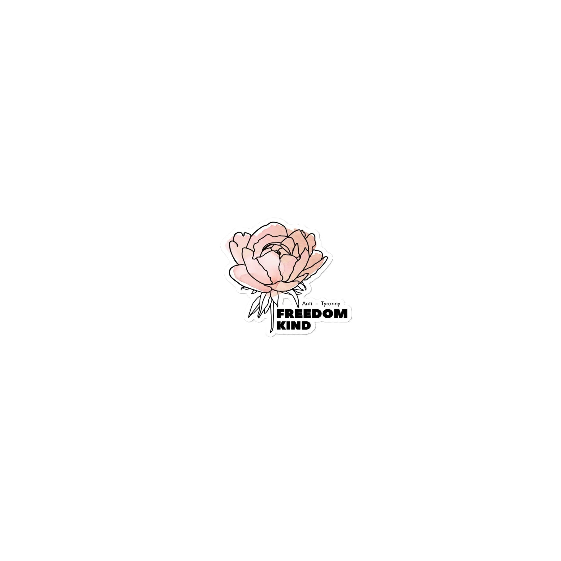 Freedom Kind Anti - Tyranny Peonies Bubble-free stickers - Image #4