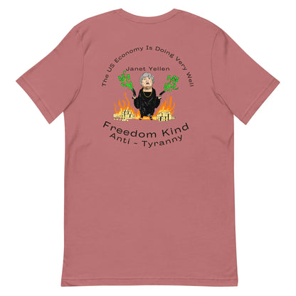 The US Economy Is Doing Very Well." - Janet Yellen | Men's T-shirt - Image #11
