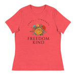 Freedom Kind Anti - Tyranny Spring Flowers Women's Relaxed T-Shirt - Image #2