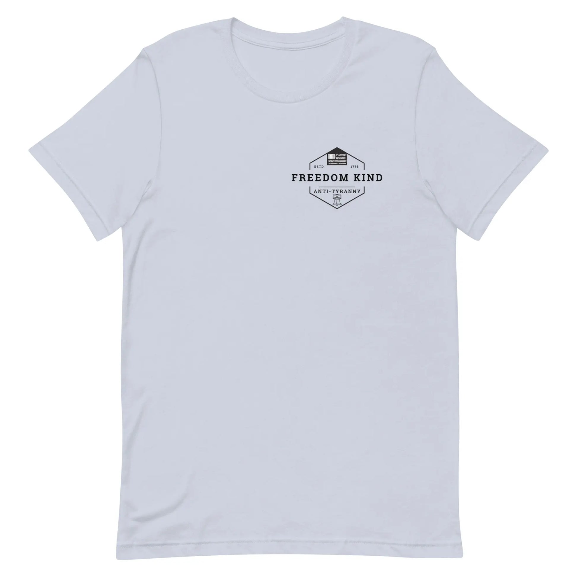 Freedom Kind Anti - Tyranny Liberty Bell American Flag Logo T-shirt - Image #23
