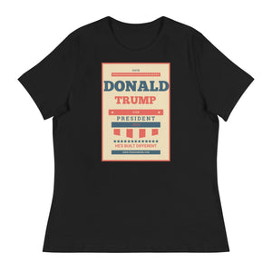 Women's Relaxed T-Shirt: Vote Donald Trump For President 2024 'He's Built Different' | Freedom Kind Apparel - Image #2