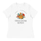 Freedom Kind Anti - Tyranny Spring Flowers Women's Relaxed T-Shirt - Image #25