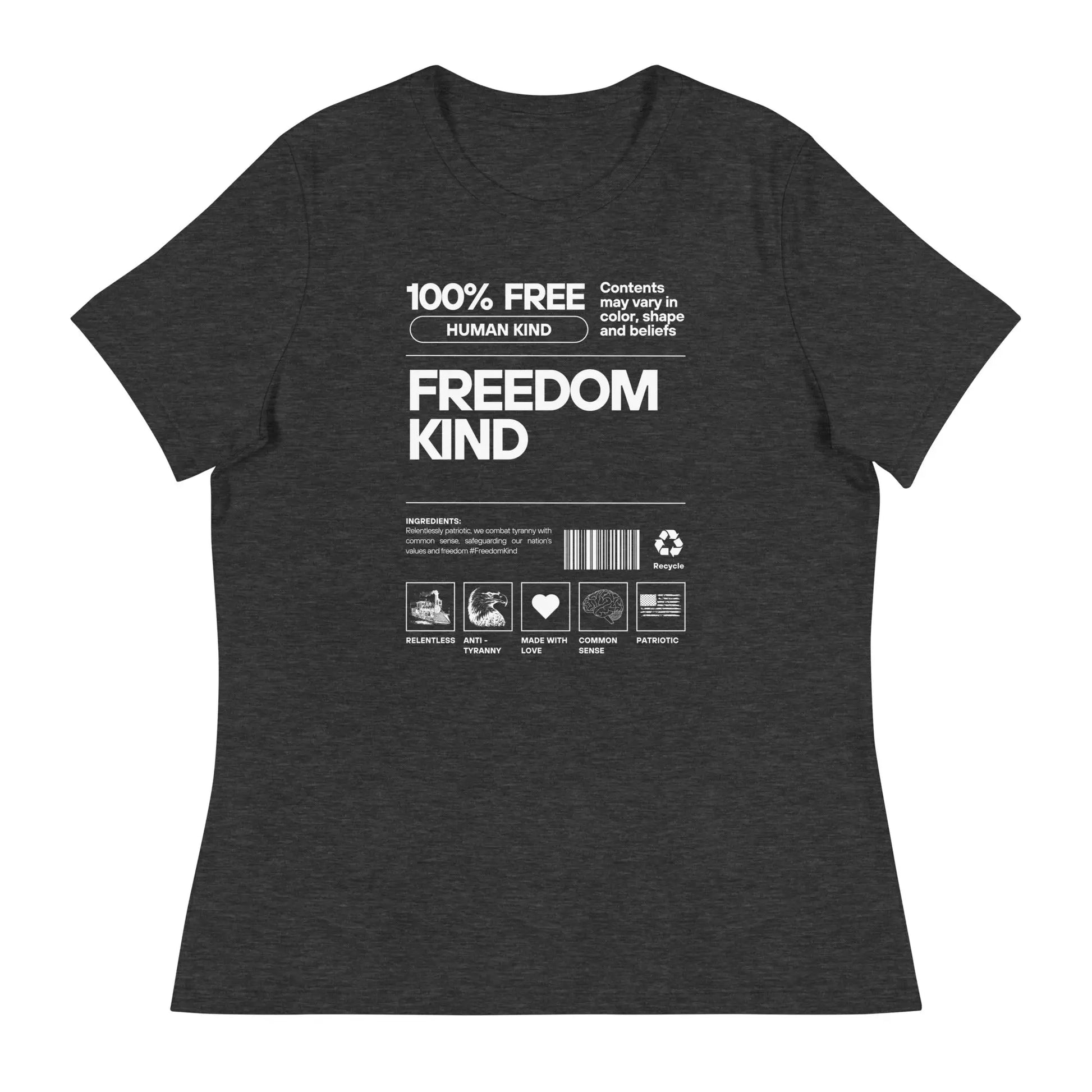Women's Relaxed T-Shirt: 100% Human Kind | Freedom Kind Apparel - Image #6