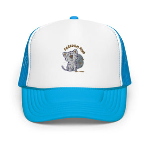 Freedom Kind Anti - Tyranny Kitten Girls Women's Foam trucker hat - Image #2