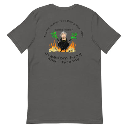 The US Economy Is Doing Very Well." - Janet Yellen | Men's T-shirt - Image #3